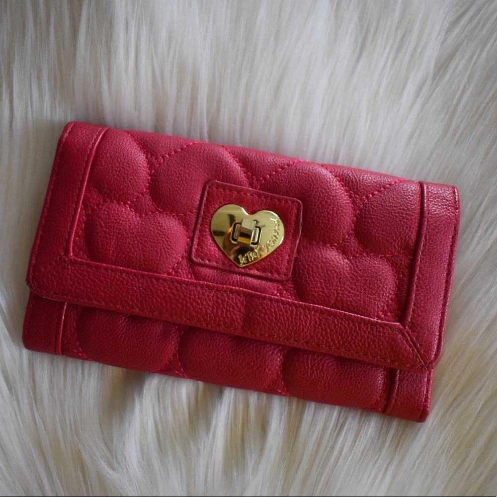 Betsey Johnson Hot pink wallet!!!